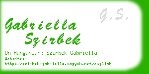 gabriella szirbek business card